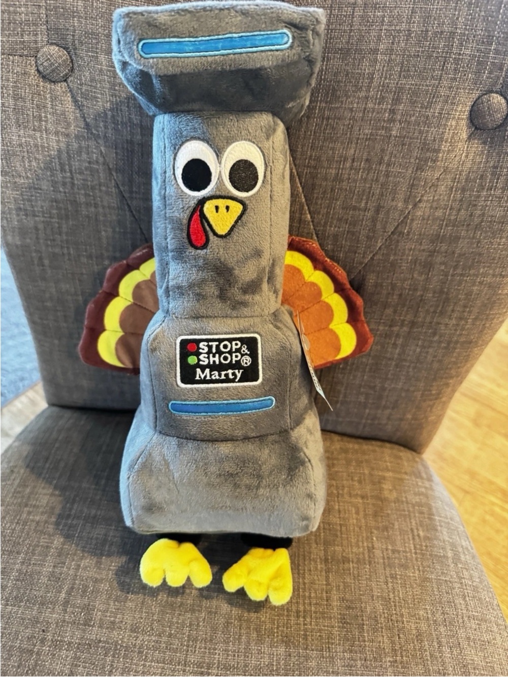 Plush Marty Robot Thanksgiving Turkey Stop & Shop 12" Stuffed Toy Fall Grocery